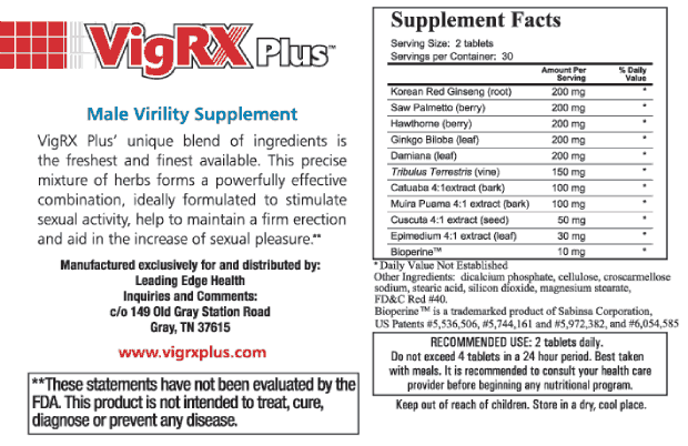 vigrx plus supplement facts