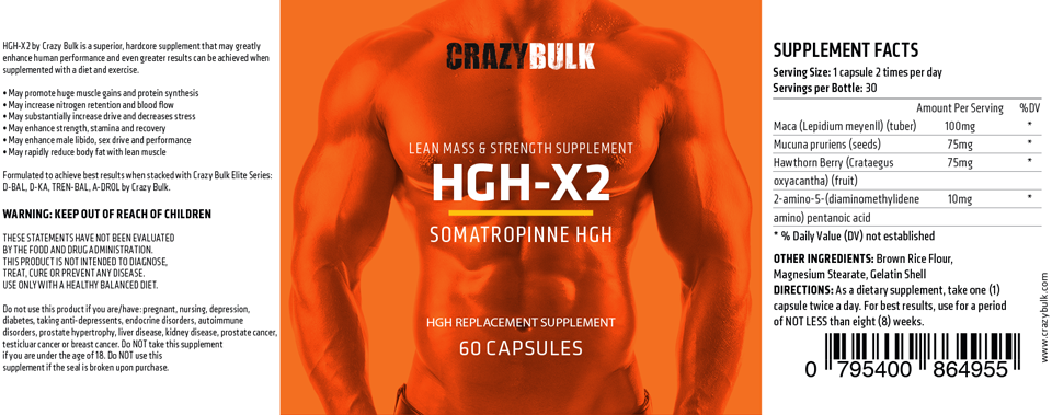 hgh-x2 Lean mass strength supplement ingredients